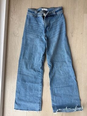 Kids Wide-Leg Blue Jeans